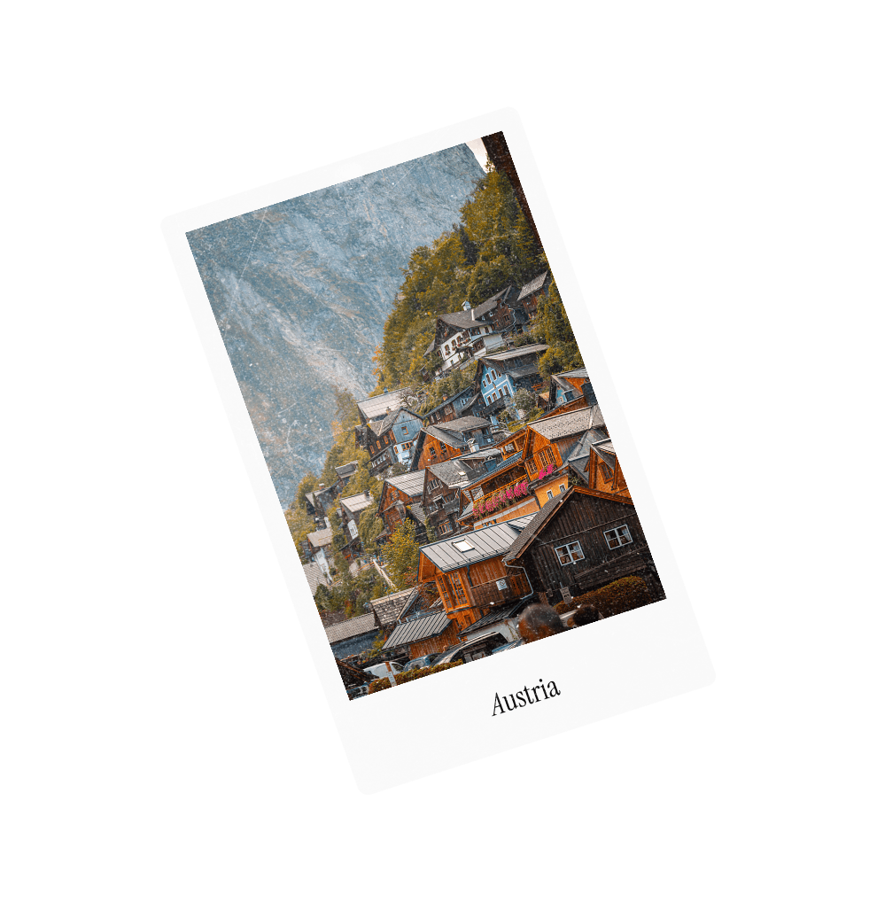 A polaroid captioned Austria