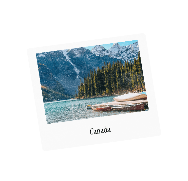 A polaroid captioned Canada