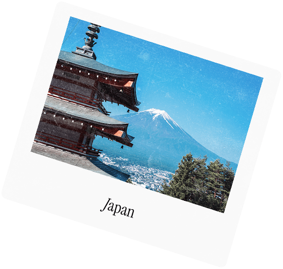 A polaroid captioned Japan