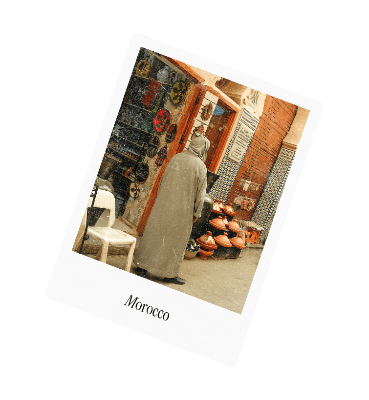 A polaroid captioned Morocco